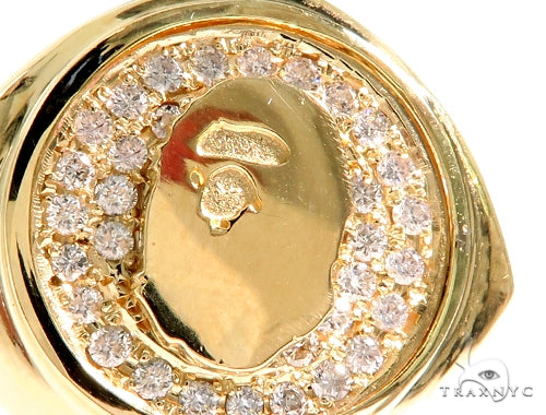 14KY Prong Diamond Gorilla Face Band 57262 - Image 3