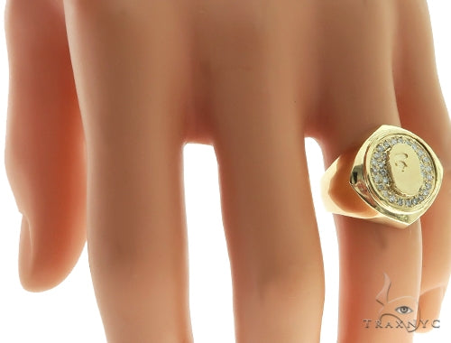 14KY Prong Diamond Gorilla Face Band 57262 - Image 7