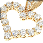 14K Gold Diamond Heart Pendant 67072