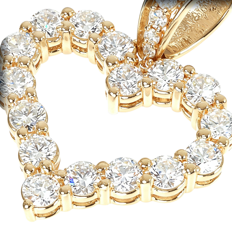 14K Gold Diamond Heart Pendant 67072