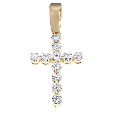 14K Gold Diamond Small Cross 65300