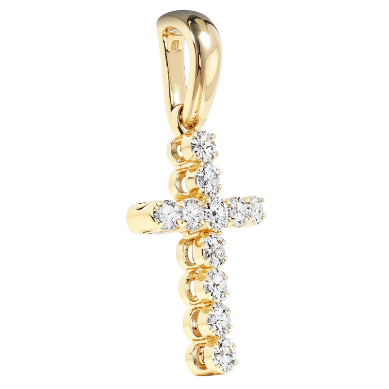 14K Gold Diamond Small Cross 65300