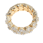 14K Gold Prong Rised Diamond Miami Cuban Ring 66670