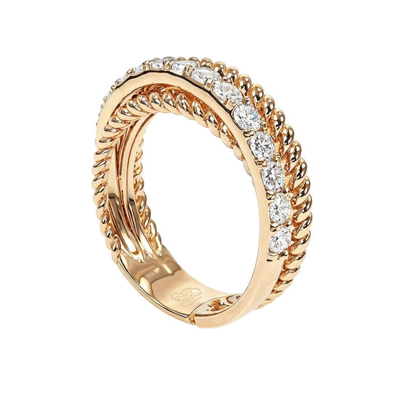 14K Rose Gold Women Diamond Fashion Ring 65972