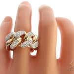 14k Yellow Gold 14.5mm Diamond Miami Cuban Ring 65016 - Image 5