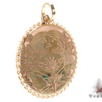 14k Custom Pineapple Girl Pendant 33144 - Image 2