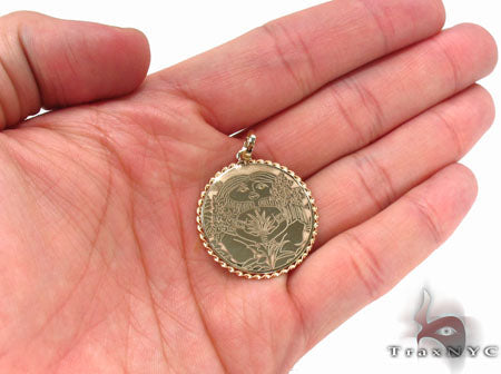 14k Custom Pineapple Girl Pendant 33144 - Image 5