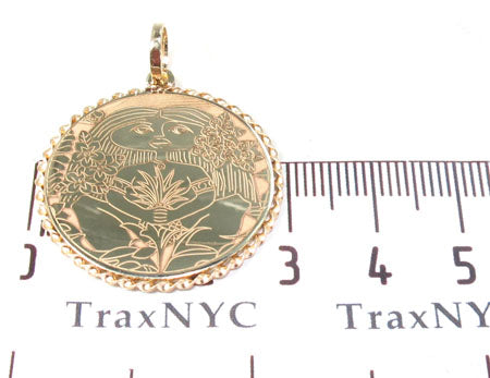 14k Custom Pineapple Girl Pendant 33144 - Image 7