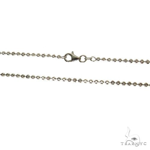 14k Diamond Cut White Gold Moon Cut Chain 22 Inches 2mm 48373 - Image 4