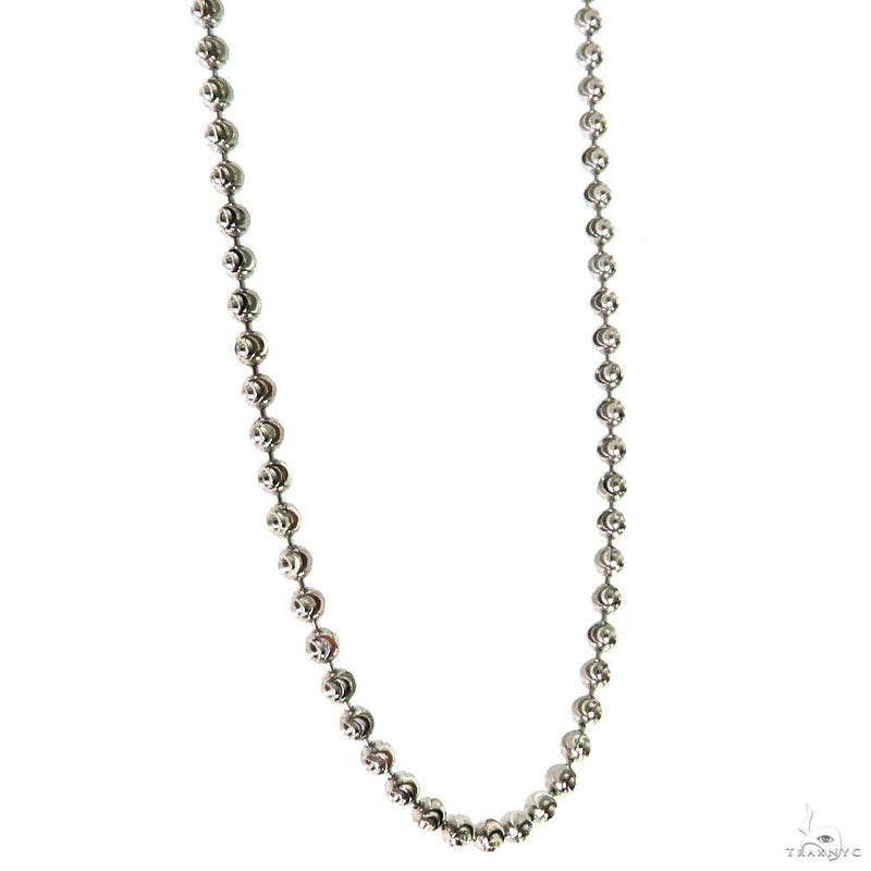 14k Diamond Cut White Gold Moon Cut Chains 2mm Assortment of 18, 20, 22, 24, 26, 28 Inches 48375 - Image 2