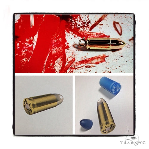 14k Gold Bullet Pendant-39983 - Image 3