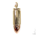 14k Gold Bullet Pendant-39983 - Image 2