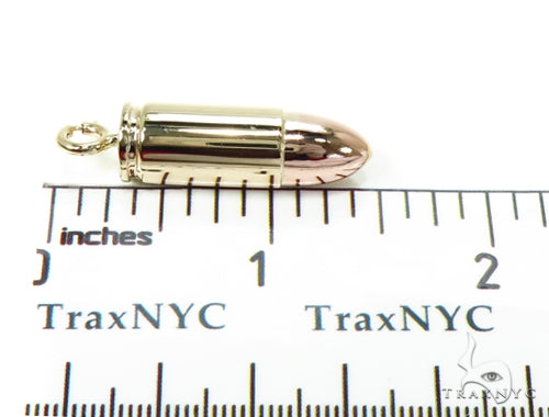 14k Gold Bullet Pendant-39983 - Image 7