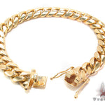 14k Yellow Gold Miami Cuban Bracelet 9.5 inches 11.5mm   34627 - Image 3