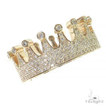 14k Gold Custom Made Crown Diamond Ring 66454 - Image 2