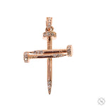 14k Gold Diamond Nail Cross Pendant 70031 - Image 1