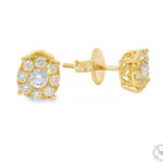14k Gold Diamond Stud Earrings 64902