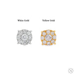 14k Gold Diamond Stud Earrings 64902