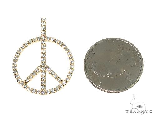 14k Gold Peace and Love Pendant Set 66336 - Image 5