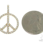 14k Gold Peace and Love Small Pendant Set 66338 - Image 5