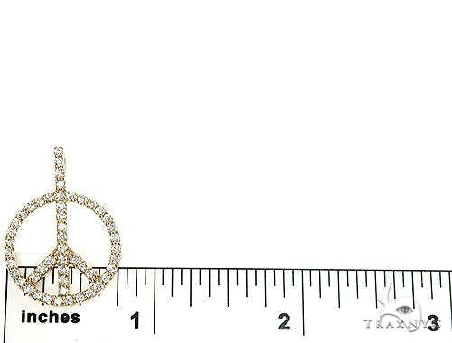 14k Gold Peace and Love Small Pendant Set 66338 - Image 6