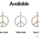 14k Gold Peace and Love Small Pendant Set 66338 - Image 8
