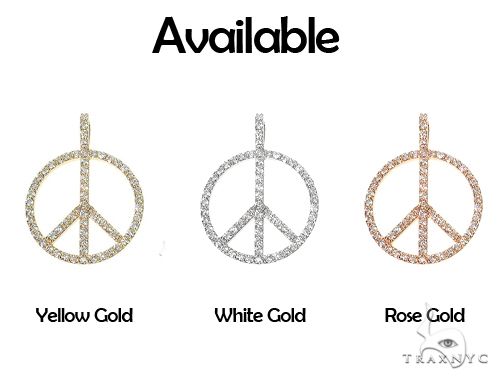 14k Gold Peace and Love Pendant Set 66339 - Image 8