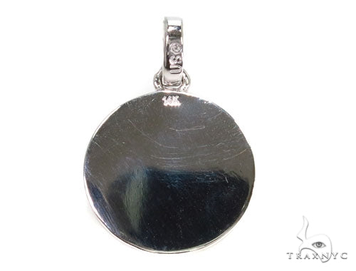 14k Gold Prong Diamond Initial P Pendant-39988 - Image 4