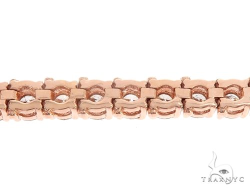 14k RG 4.5mm Diamond Tennis Bracelet 64879 - Image 5