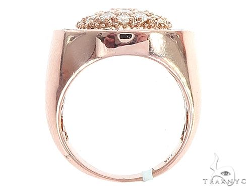 14k Rose Gold Diamond Dome Men's Ring 65085 - Image 6