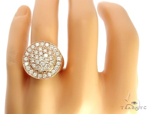 14k Rose Gold Diamond Dome Men's Ring 65085 - Image 7