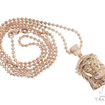 14k Rose Gold Diamond Jesus Pendant and Moon Chain Set 65123 - Image 1
