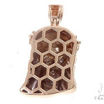 14k Rose Gold Diamond Jesus Pendant and Moon Chain Set 65123 - Image 5