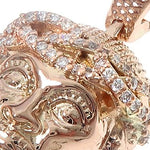 14k Rose Gold Diamond Jesus Pendant and Moon Chain Set 65123 - Image 6