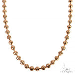 14k Rose Gold Moon Cut Chain 24 inches 3mm   64609 - Image 1