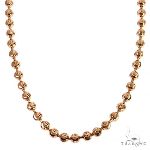14k Rose Gold Moon Cut Chain 24 inches 3mm   64609 - Image 1
