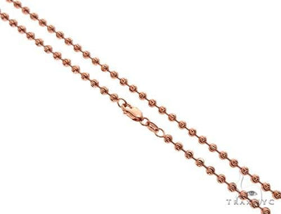 14k Rose Gold Moon Cut Chain 26 Inches 3.5mm   65181 - Image 1