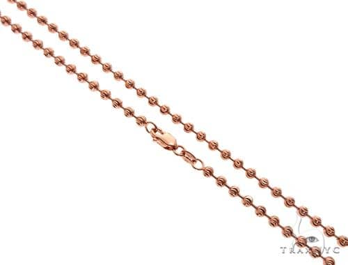14k Rose Gold Moon Cut Chain 26 Inches 3.5mm   65181 - Image 1