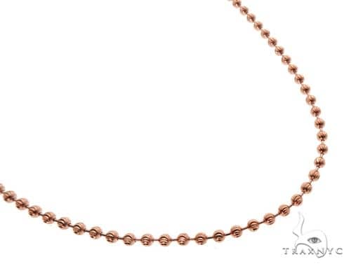 14k Rose Gold Moon Cut Chain 26 Inches 3.5mm   65181 - Image 2