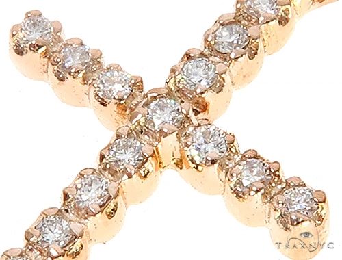 14k Gold Round Cut Cross 4 65153 - Image 4