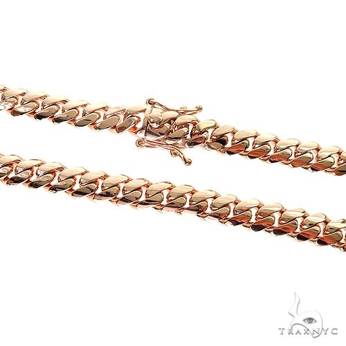 14k Rose Gold Solid Hand Made Miami Cuban  9.5mm 24 inches Chain 69725 - Image 3