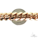 14k Rose Gold Solid Hand Made Miami Cuban Bracelet 11.7mm 7.5 inches 69726 - Image 4