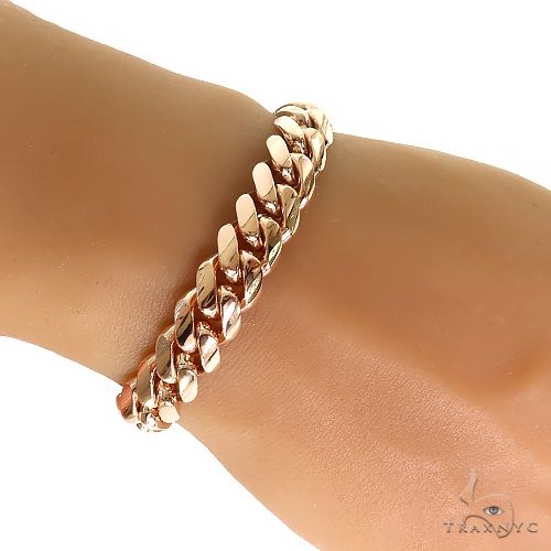 14k Rose Gold Solid Hand Made Miami Cuban Bracelet 11.7mm 7.5 inches 69726 - Image 6
