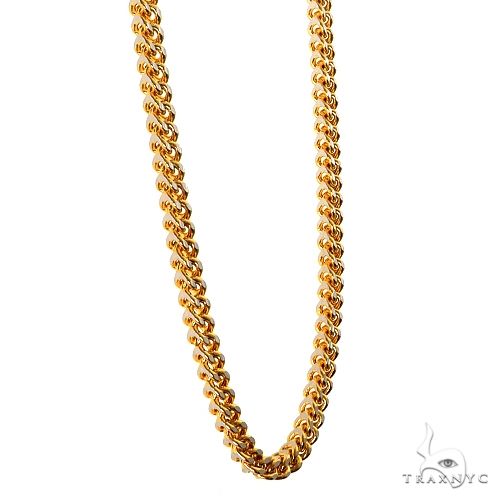 14k Two-Tone Semi-Solid Franco Link Chain 3.5mm 22 Inches 69941 - Image 2