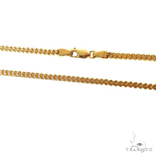 14k Two-Tone Semi-Solid Franco Link Chain 3.5mm 24 Inches 69940 - Image 3