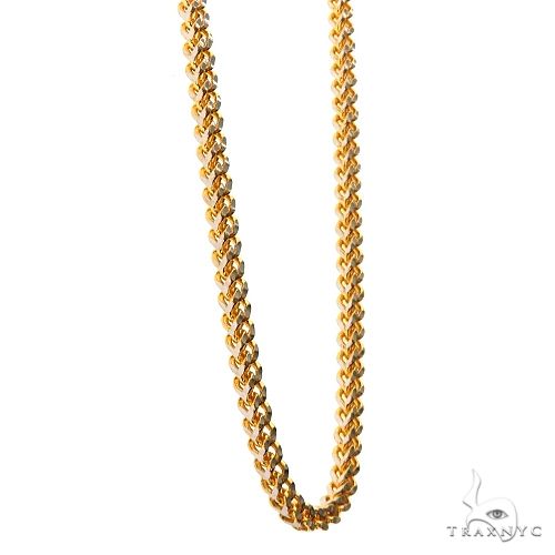 14k Two-Tone Semi-Solid Franco Link Chain 2mm 18 Inches 69937 - Image 2