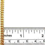 14k Semi-Solid Yellow Gold Diamond Cut Pave Franco Bracelet 3.6mm 10 Inches 69932 69933 - Image 4