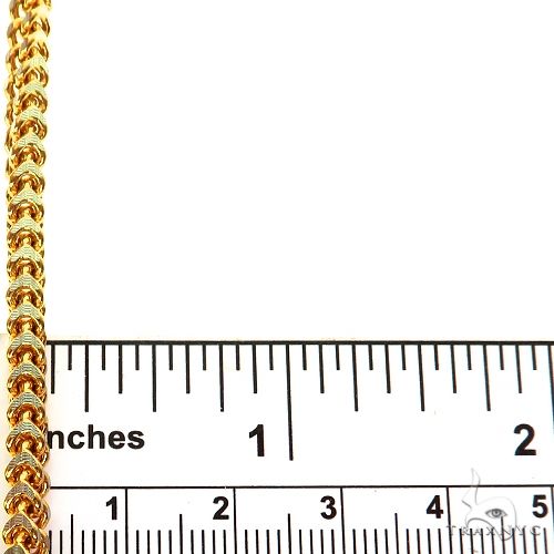 14k Semi-Solid Yellow Gold Diamond Cut Pave Franco Bracelet 3.6mm 10 Inches 69932 69933 - Image 4