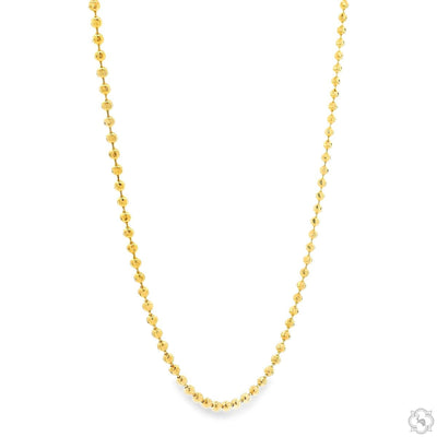 14k Solid Yellow Gold Moon Cut Chain 20 Inches 1.9mm   48481 - Image 1