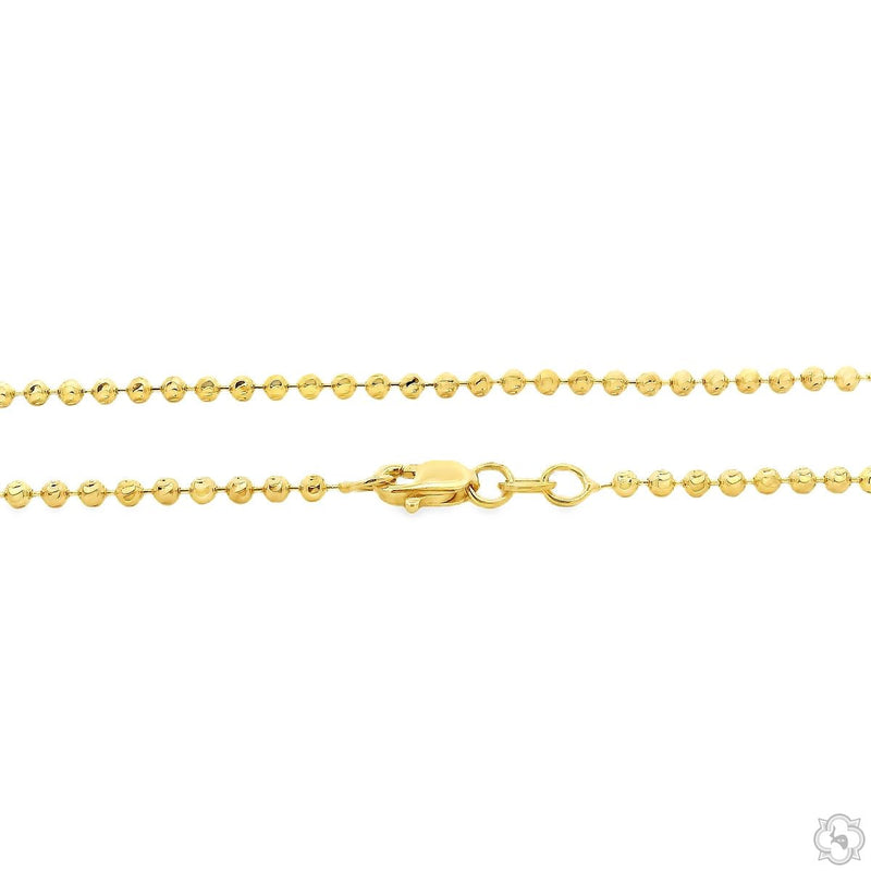 14k Solid Yellow Gold Moon Cut Chain 20 Inches 1.9mm   48481 - Image 2